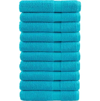 Utěrka Premium ručníky SOLUND 10 ks tyrkysové 100x200 cm 600 g/m² IM_137463