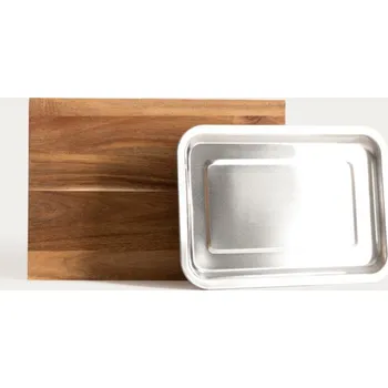 Kuchyňské prkénko Prkénko na krájení MOOKA s kovovou nádobou 761966