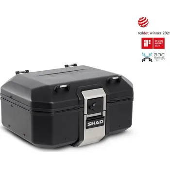 Zavazadlo na motocykl Shad kompletní sada bočních adventure brašen SHAD TERRA TR40 a černého hliníkového 37L topcase, včetně montážní sady SHAD Aprilia Tuareg 660