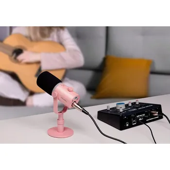 Mikrofon Feelworld PM1 with stand pink