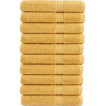 Utěrka Prémiové ručníky SOLUND 10 ks zlaté 100x200 cm 600 g/m² IM_137295