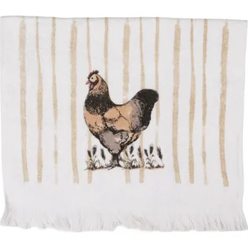 Utěrka Kuchyňský froté ručník se slepičkou Farm Living – 40x66 cm