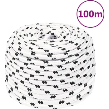 Lano Pracovní lano bílé 10 mm 100 m polyester IM_152773