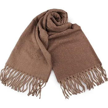 Šála Zimní šála / pléd buklé s třásněmi 60x195 cm Varianta: 3 béžová tmavá, Balení: 1 ks