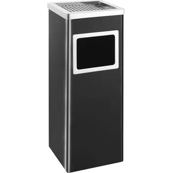 Odpadkový koš Hotelový odpadkový koš s popelníkem 36 l ocel černý IM_51091
