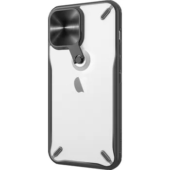 Pouzdro na mobilní telefon Odolné pouzdro Nillkin Cyclops Case s krytem fotoaparátu a skládacím stojánkem pro iPhone 13 Pro Max, černé