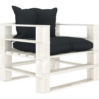 Zahradní pohovka Zahradní pohovka z palet s antracitovými poduškami dřevo IM_3052372