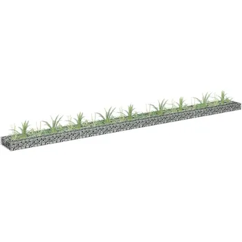 Vyvýšený záhon Gabionový vyvýšený záhon pozinkovaná ocel 360 x 30 x 10 cm IM_145640