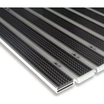 Rohožka Gumová hliníková venkovní vstupní rohož FLOMA Alu Low - 80 x 120 x 1 cm, 80001291