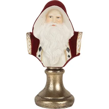 Vánoční dekorace figurka Santa Clause na zlatém stojánku – 9x7x15 cm