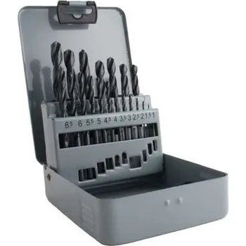 Dílna Vrtáky HSS do kovu, 1.0 - 10.0 mm, sada 19 ks v plechovém boxu