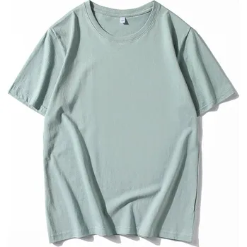 Pánské tričko Pánské těžší bavlněné tričko s krátkým rukávem Barva: Zelená, Velikost: 4XL