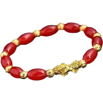 Náramek Červený náramek s drakem 2024 | dámské doplňky - A4