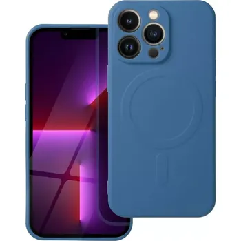 Pouzdro na mobilní telefon SILIKONOVÉ pouzdro MAG COVER kompatibilní s MagSafe pro IPHONE 17 Plus modré