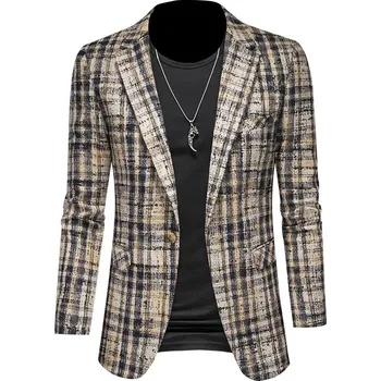 Pánský zimní kabát Jednořadý společenský kabát – elegantní casual styl Velikost: L, Barva (Varianta): Coffee yellow