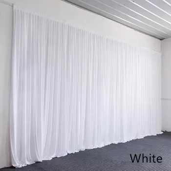 Svatební dekorace Burgundy matný závěs na focení a svatbu | látkové pozadí - Bílý , Š5m x V3m