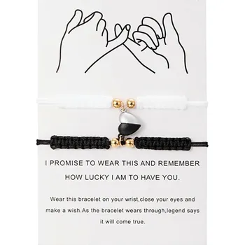 Náramek Párové magnetické náramky srdce | šperky 2 ks - Styl 3