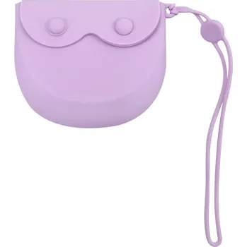 Úložný box Silikonové pouzdro na rovnátka a protézy | úložný box - fialová