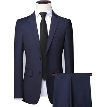 Pánský oblek Dvoudílný oblek pro muže – elegantní styl, vesta a sako Velikost: 3XL, Barva (Varianta): Šedá