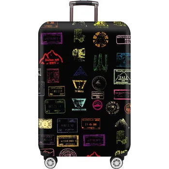 Ochranný obal na kufr – elastický, kreslený motiv Velikost: XL 29-32 palců, Barva (Varianta): travel point