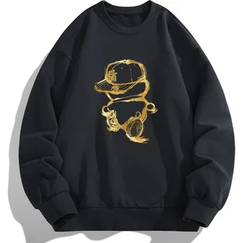 Pánská mikina Pánská mikina oversized – potisk, velké velikosti až 8XL Velikost: 4XL, Barva (Varianta): Black-boy