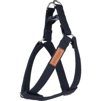 Postroj pro psa Nastavitelný postroj pro psa COTTONE STEP IN černá velikost S, M, L, XL, XXL Rozměr: XXL - 60-115x3,0 cm