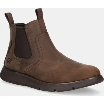 Pánské tenisky Nubukové kotníkové boty Skechers AUGUSTINO PAULO 205227 hnědá 89X, EUR 43