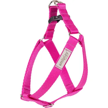 Postroj pro psa Nastavitelný postroj pro psa RUMBA STEP IN růžová velikost XS, S, M, L, XL Rozměr: XL - 60-100x2,5 cm