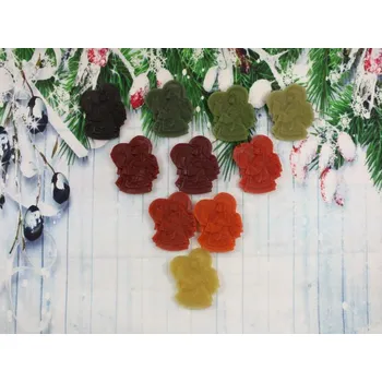 Vánoční ozdoba Ozdoba ze včelího vosku anděl svíčka khaki