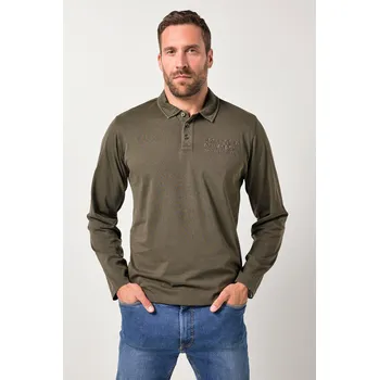 Pánské tričko JP1880, Plus size Polokošile JP1880, dlouhé rukávy, výšivka na hrudi, do 8XL pro plnoštíhlé nadměrná velikost, 842658120-1456, zelený, 7XL, Plus size oblečení, Oblečení pro vysoké muže, Nadměrné velikosti, Oblečení pro plnoštíhlé.