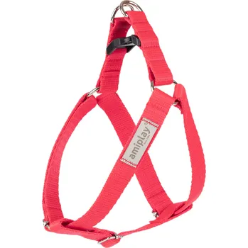 Postroj pro psa Nastavitelný postroj pro psa RUMBA STEP IN červená velikost XS, S, M, L, XL Rozměr: XS - 22-30x1,0 cm