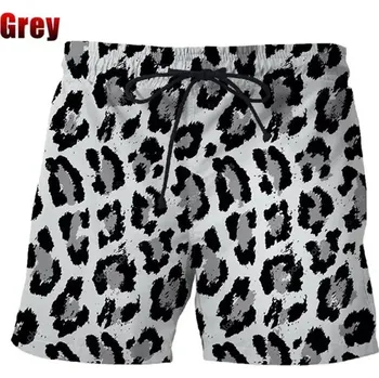 Pánské kraťasy Letní šortky s leopardím vzorem – plážový unisex střih Velikost: M, Barva (Varianta): DK2024XA1315