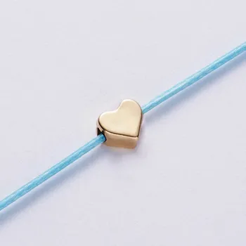 Náramek Pletený náramek se symbolem | šperk - Modrá (ve tvaru srdce)