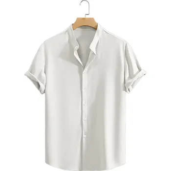 Pánská košile Pánská plážová košile – prodyšný materiál, volný střih Barva: Bílá, Velikost: M