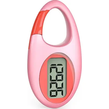 Krokoměr Digitální 3D krokoměr s velkým displejem | sportovní doplněk 3 ks - Růžový