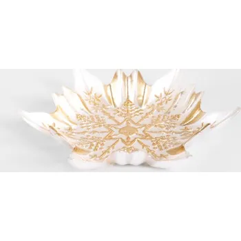 Vánoční ozdoba Dekorační talíř BLITS sněhová vločka 721403