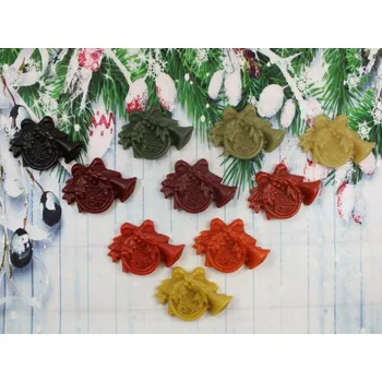 Vánoční ozdoba Ozdoba ze včelího vosku lesní roh zdobený červené