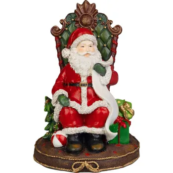 Vánoční dekorace Dekorace MagicHome Vánoce, Santa na trůnu, 14x14x20 cm