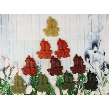 Vánoční ozdoba Ozdoba ze včelího vosku svíčky zdobené oranžové