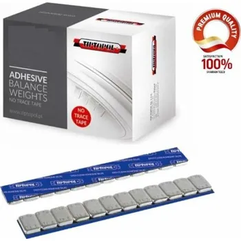 Sada na opravu pneumatiky Závaží samolepicí ocelové 5 g, 100 pásek x 12 ks, nezanechávající stopy
