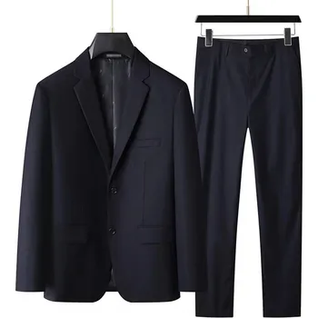 Pánský oblek Dvoudílný pánský oblek – větší velikosti Velikost: 3XL, Barva (Varianta): Tmavě modrá