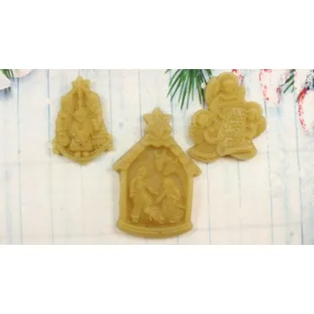 Vánoční ozdoba Sada ozdob ze včelího vosku do Betléma červené