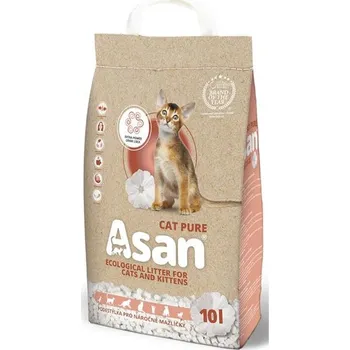 Podestýlka pro kočku Podestýlka cat Asan - Pure 10 l