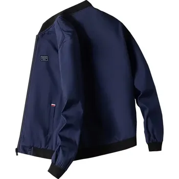 Pánská softshellová bunda Pánská jarní bunda se zipem – lehká baseballová klasika Velikost: XL, Barva (Varianta): XFK-navy