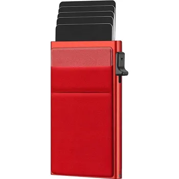Ledvinka RFID kovový držák na karty – tenké pánské pouzdro Barva (Varianta): Red A