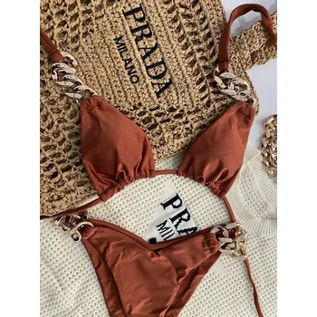 Dámské plavky Dámské sexy plavky – trojúhelníkový střih, push-up efekt Velikost: L, Barva (Varianta): F04