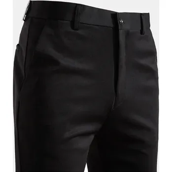 Pánské kalhoty Pánské společenské kalhoty – rovný střih, elastický pas Barva: Černá, Velikost: 31