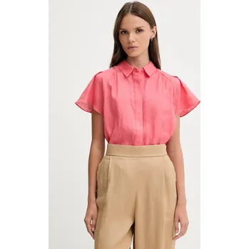 Pánská móda Lněná košile Pedro del Hierro 7659075 růžová 38X, vel. L