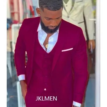 Pánský oblek Zářivě pánský oblek s klopami pro výrazný vzhled Velikost: 5XL, Barva (Varianta): Fuchsiová