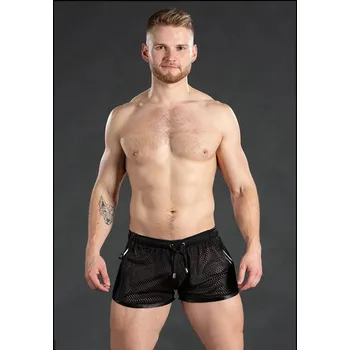 Pánské kraťasy Pánské tříčtvrťáky – prodyšné, street styl s rozparky Barva: Černá, Velikost: L